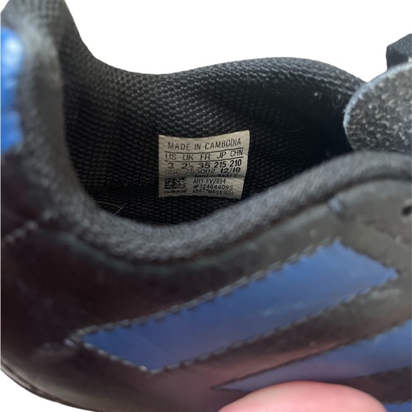 Blue and Black Adidas Soccer Cleats for Kids - Picture 5 of 5